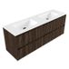 Saniclass Badkamermeubelset - 160x45x77.5cm - Mat Eiken Charcoal