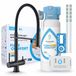 Ari Robinet de cuisine 3 voies, noir mat, mitigeur extractible avec système de filtration d'eau Dafi D1