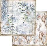 STAMPERIA INTL, KFT SBB787 Scrapbooking Dubbelzijdig papier Romantic Sea Dream Shells, meerkleurig, 30,5 x 30,5