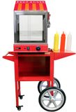 MonsterShop KuKoo Commerciële hotdogmachine met kar - rood/geel - 150cm - 100 hotdogs