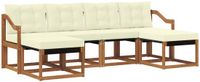 vidaXL - Acacia Hout Loungeset - 6-delig - Natuurlijk en Crème