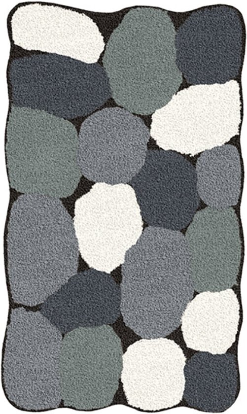 KLEINE WOLKE Badmat Stone Zwart 70x120cm