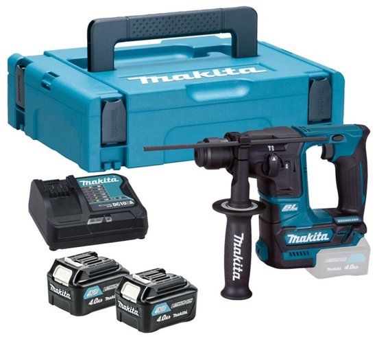 Makita HR166DSMJ 12V Boorhamer - Accu - Beton - 1.1 Nm - 680 r/min - Incl. Diepteaanslag