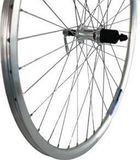 Roland 28 inch hybrid bike rear wheel, 8-speed cassette, aluminum V-profile, silver