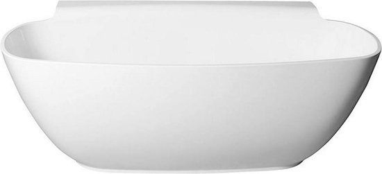 Sapho Nigra Vrijstaand Bad - Gegoten Marmer - 158x80cm - Wit