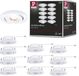 Paulmann Lampe encastrable LED 3-Step-Dim Set de 10 orientable rond 82 mm 70° 10x4,8W 10x450lm 230V dimmable 3000K Blanc