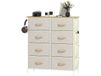 HOMCOM commode en tissu, intissé, 86x30x94,5 cm, beige