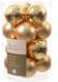Decoris Kaemingk Kerstballen set 16-delig | glas | lichtgoud | 3,5cm
