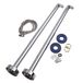 Select 2 x Standpijpen Badkranen H.78cm & Flexi Slangen Chroom Messing