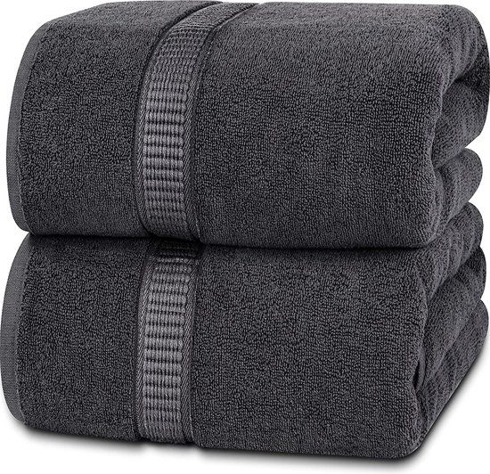 Utopia Towels - Premium Jumbo Badlaken (90 x 180 cm), Pakket van 2, Grijs