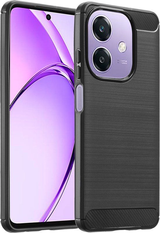 imoshion Brushed Backcover voor de Oppo A40 / Oppo A40M / Oppo A60 (5G) - Zwart