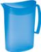 Juypal pichet/carafe d'eau - Bleu - 2 litre - Plastique - L20 x H23 cm - avec couvercle