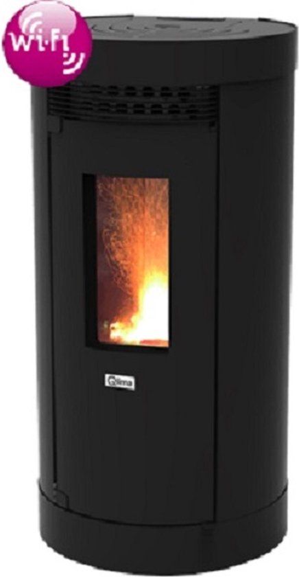 Qlima Amadea 116 Black Pelletkachel - 10,3 kW - Zwart
