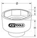 KS Tools 1" Achsmuttern-Schlüssel für Scania 8-kant, 80mm - 450.0221
