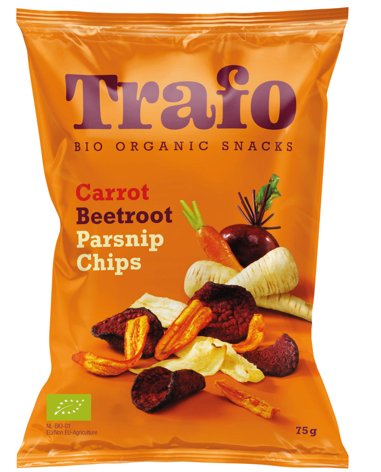 Trafo Trafo Groentechips - Wortel, Pastinaak & Rode Biet