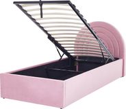 Beliani ANET - Bed met opbergruimte - Roze - Tweepersoons - Fluweel