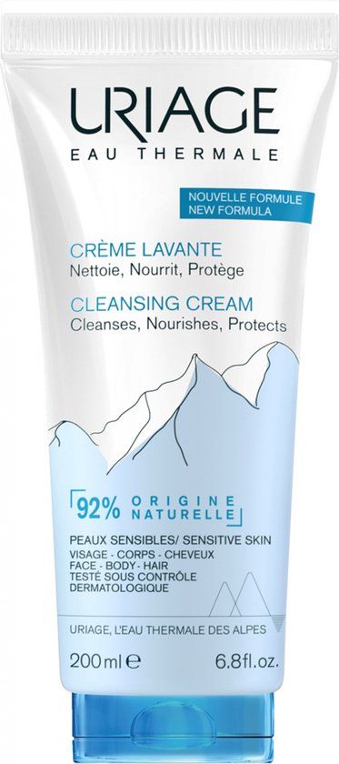 Uriage Eau Thermale Crème Lavante 200ml - Gevoelige Huid - Unisex