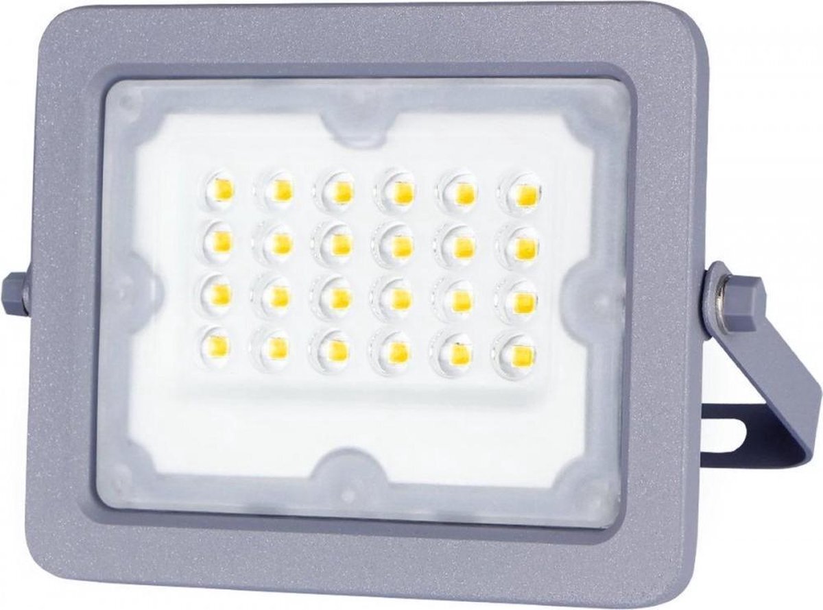 Aigostar Buitenlamp grijs | LED bouwlamp 20W=180W schijnwerper | koelwit 4000K - 90° lichthoek | waterdicht IP65