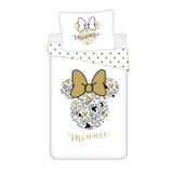 Disney Minnie Mouse Dekbedovertrek Gold - Eenpersoons - 140 x 200 cm - Katoen