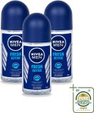 Nivea MEN Fresh Active Antitranspirant Roll-on 50 ml - 3 Stuks