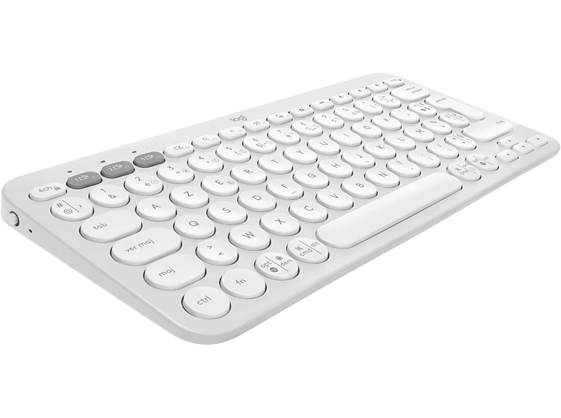 Logitech Logitech Draadloos Toetsenbord Pebble Keys 2 K380s Azerty Wit (920-011804)