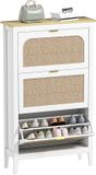 HOMCOM Klapbare schoenenkast - MDF - 80x24x131cm - Wit