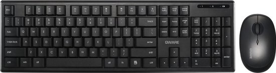 Qware Home Office muis en toetsenbord (Blackpool) Zwart