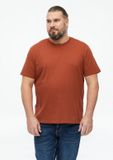s.Oliver Heren T-shirt met ronde hals, korte mouw, effen, aansluitend, terracotta, 4XL