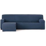 ECOMMERC3 Chaiselong bankhoes, kort hoekdeel links, universeel en veelzijdig – chaise longue-bankhoes, blauw, eenvoudig te monteren bescherming voor rugleuning, zitting en armleuningen