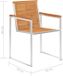 vidaXL Tuinstoelen 4 stuks met kussens massief acaciahout Taupe
