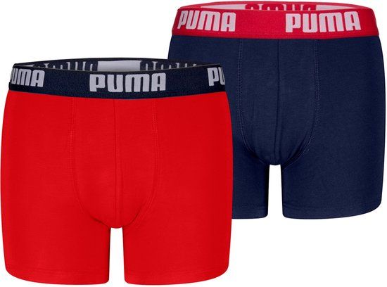 Puma Jongens Boxershorts - 2 Pack - Maat 122/128 - Rood/Blauw