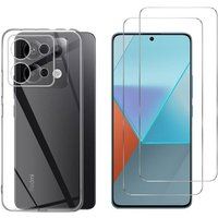 Phonillico® Case for Xiaomi Redmi Note 13 PRO 5G and 2 Tempered Glass Screen Protectors