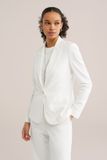 WE Fashion Dames getailleerde jersey stretch blazer - Off-white - XL