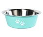 Dehner Favoriete Paw voederbak voor honden en katten turquoise ca. 8 x 17 x 23,5 cm 2020 ml