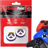 Gadgetpoint - Thumb Grips pour PlayStation, PS5, Xbox X/S, One & Switch Pro Manette - Gaming Thumbgrips - Performance Anti-Slip Thumbsticks - Accessoires de Protection - Violet avec Blanc/Jaune