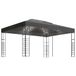 vidaXL Prieel met LED-lichtslinger 3x4 m antracietkleurig