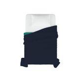 Elegante Italian Bed Linen Elegante zomer quilt microvezel donkerblauw 1-zits 220x270 cm