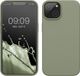 kwmobile telefoonhoesje geschikt voor Apple iPhone 14 - Hoesje met siliconen coating - Smartphone case in grijsgroen