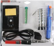 Velleman Set de soudure, fer à souder 25 W, pompe à dessouder, support de fer à souder, étain de soudure