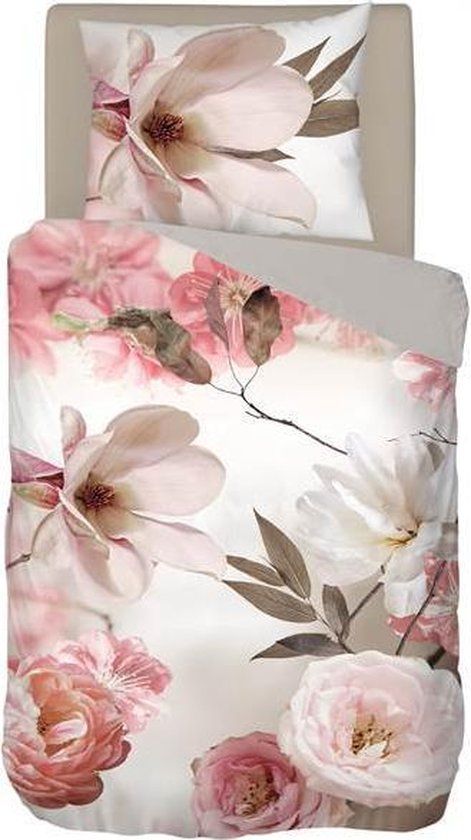 Snoozing Fairytale Dekbedovertrek Eenpersoons 140x200/220 cm + 1 kussensloop 60x70 cm - Roze - Katoensatijn