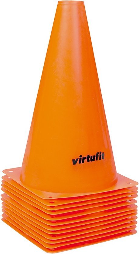 Virtufit Pionnen Set - 23 cm - 12 Stuks - Oranje