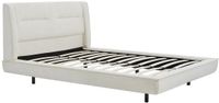 Vente-unique Cadre de lit tissu beige 160 x 200 cm