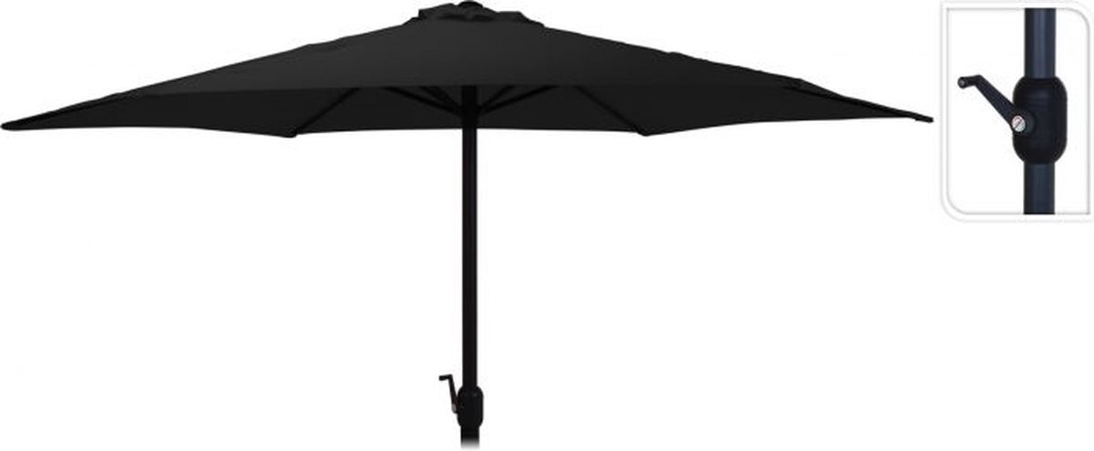 Garden Pro ProGarden Parasol Monica 270 cm zwart