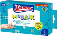 Spontex gants jetables Mosaik pack de 40 taille 8