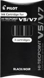 Pilot Inktpatroon Begreen Hi-Tecpoint V5/V7 zwart set à 3 stuks