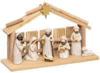 Feeric Christmas Crèche pour enfants - avec 7 figurines - 30 x 18 cm - décoration de Noël chambre d'enfant
