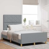 Maison Exclusive - Lit avec tête de lit, gris clair, 120 x 190 cm, rembourré