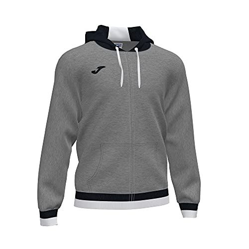 Joma 6XS Comfort II jas met capuchon - grijs gemêleerd/zwart - uniseks - volwassenen