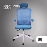 MARSGAMING MGC-ERGOPLUS Blauwe Ergonomische Stoel