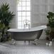 Hudson Reed Baignoire îlot rétro – 171 x 74 cm – Étain - Pieds chromés - Legend